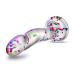 Neo Elite Glow in the Dark Silicone Hanky Panky Dildo 7.5in - Confetti