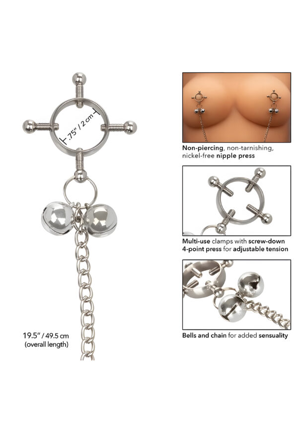 Nipple Grips Four-Point Nipple Press with Bells