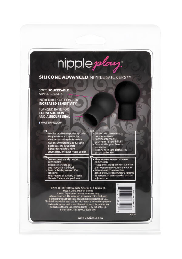 Nipple Play Silicone Nipple Suckers Black