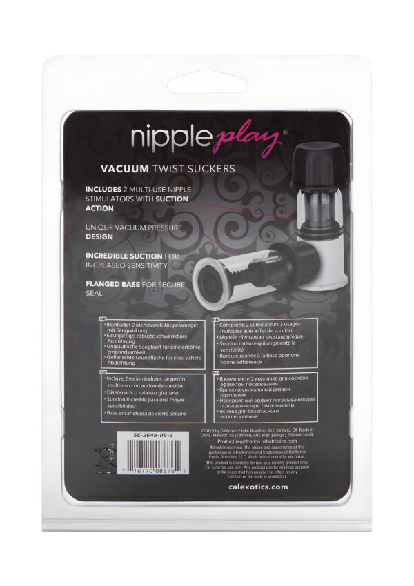 Nipple Play Vacuum Twist Suckers Black