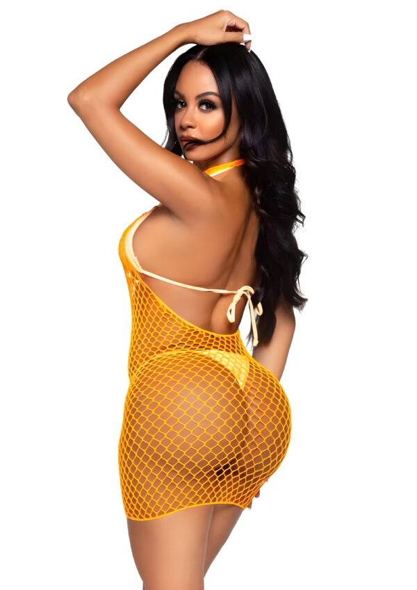 Orange Summer Dreamz Mini Net Dress