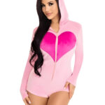Pink Sweetheart Bear Romper XS