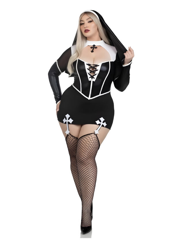 Plus Size Holy Hottie Nun Costume 3X 4X