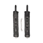 Plush Bonded Leather Ankle Cuffs - With Adjustable Straps