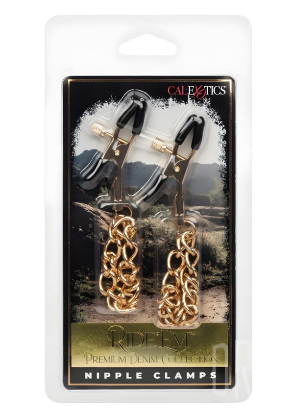 Ride Em Premium Denim Nipple Clamps