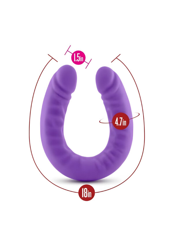 Ruse 18 Inch Silicone Slim Double Dong