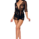 Sheer Polka Dot Peignoir