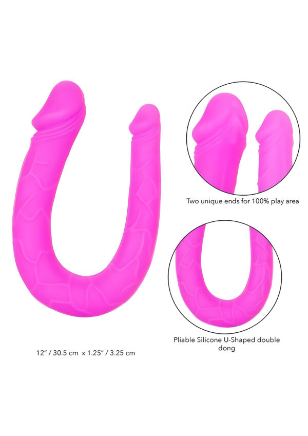 Silicone Double Dong AC DC Dong Pink