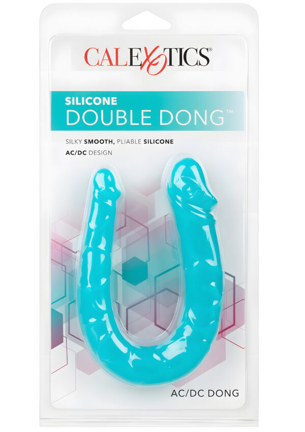 Silicone Double Dong AC DC Dong Teal