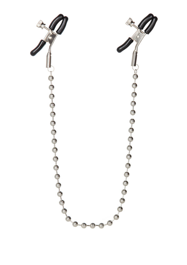 Silver Beaded Adjustable Nipple Clamps