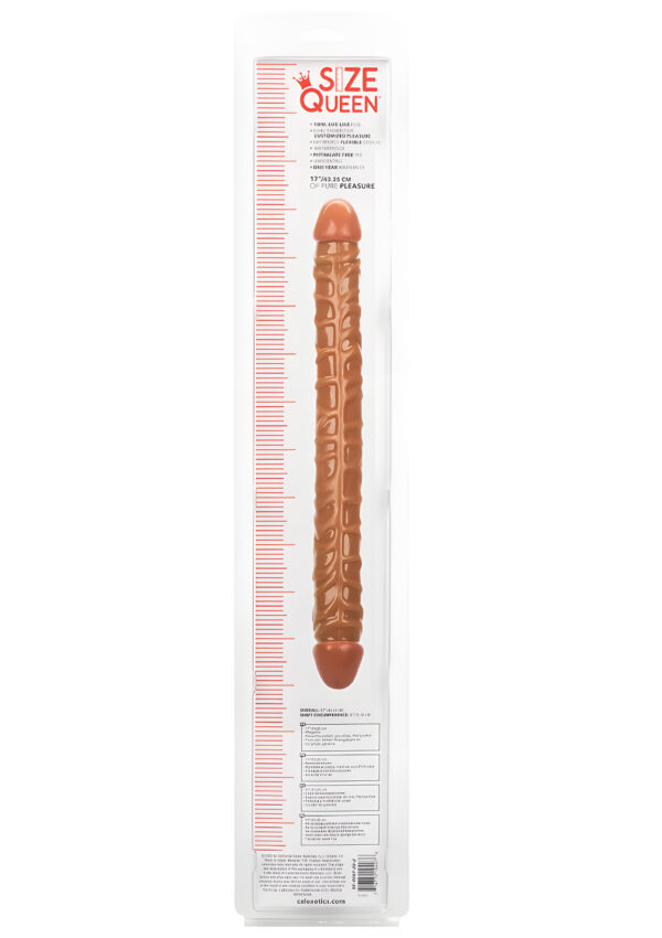 Size Queen 17-Inch Brown Double Dong