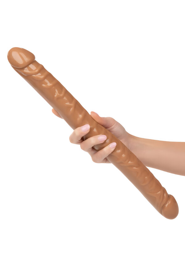 Size Queen 17-Inch Brown Double Dong