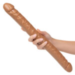 Size Queen 17-Inch Brown Double Dong