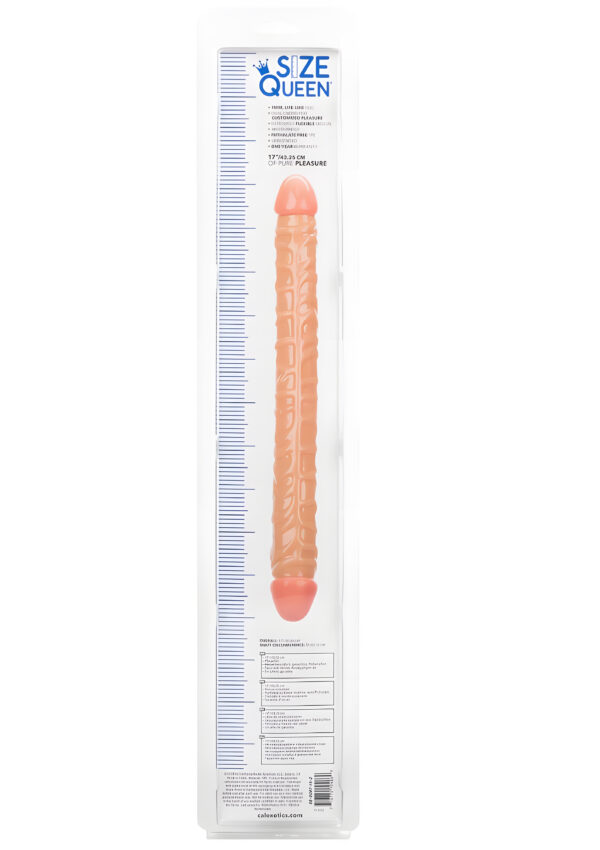 Size Queen 17 Inch Ivory Double Dong