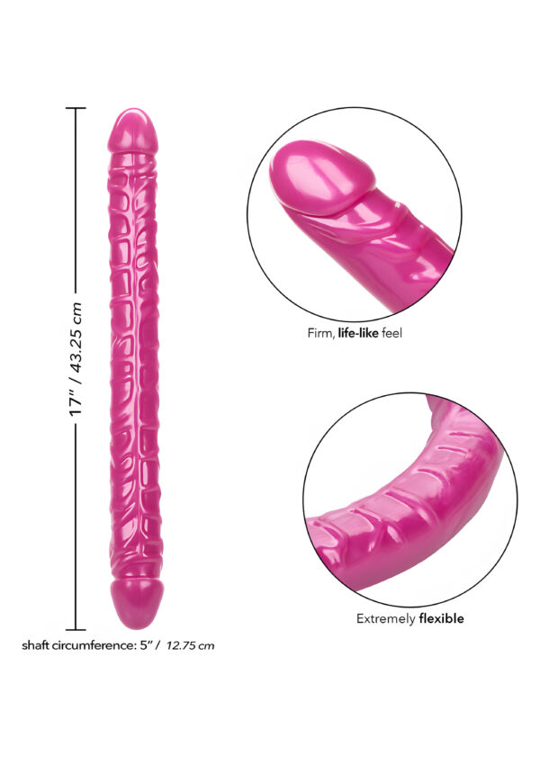 Size Queen 17 Inch Pink Double Dong