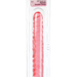 Translucence 12 Inch Veined Double Dong Pink