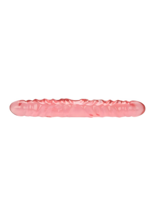 Translucence 12 Inch Veined Double Dong Pink
