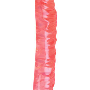 Translucence 12 Inch Veined Double Dong Pink