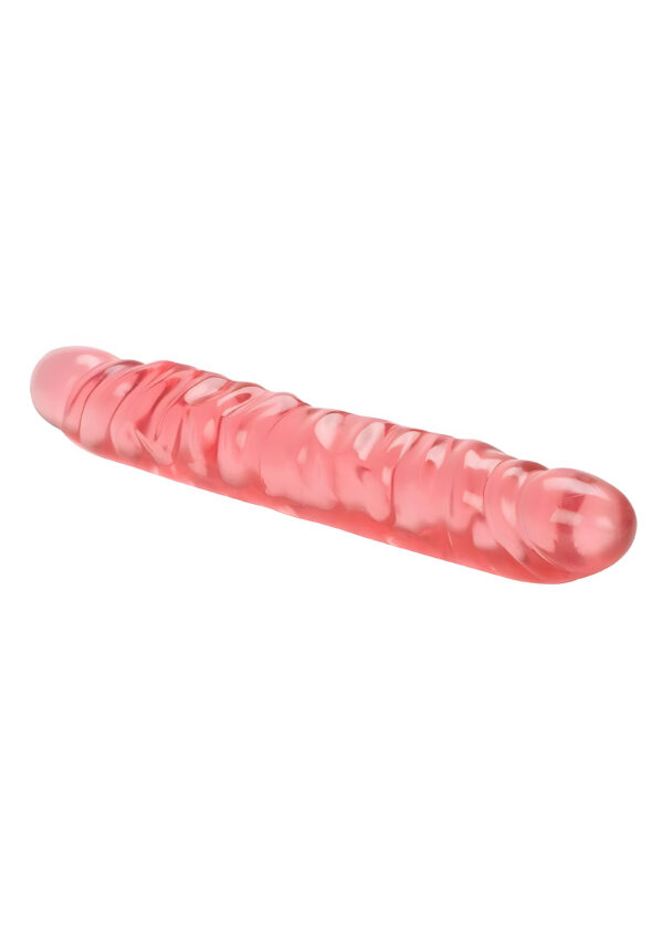 Translucence 12 Inch Veined Double Dong Pink