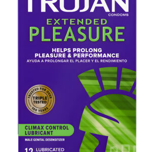 Trojan Extended Pleasure Condoms 12 Pack
