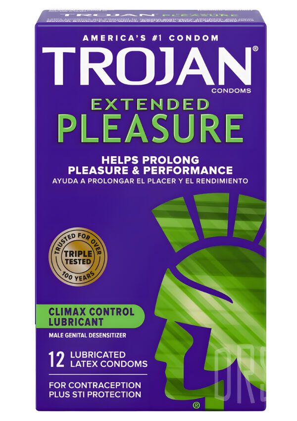 Trojan Extended Pleasure Condoms 12 Pack