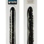 Veined Double Dong 12 Inch Black