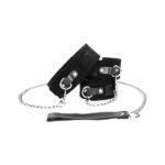 Velcro Collar With Leash And Hand Cuffs - With Adjustable Straps