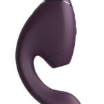 Womanizer Next Duo Rechargeable Silicone Dual G-Spot and Clitoral Stimulator - Dark Purple